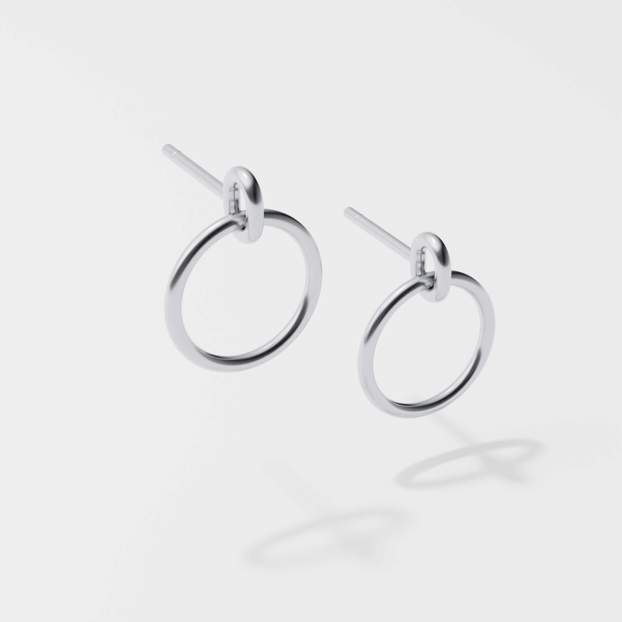 Circle Dangle Studs