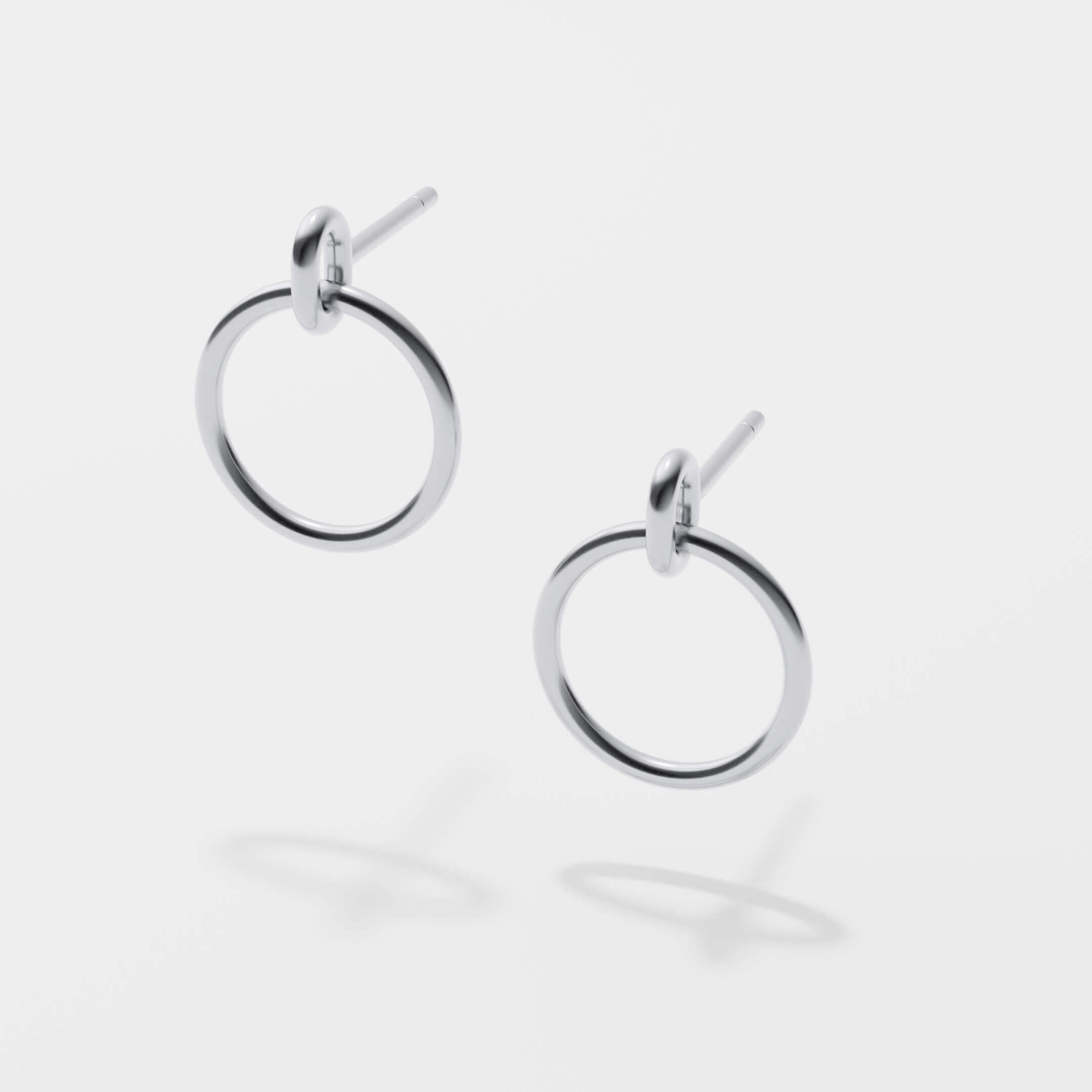 Circle Dangle Studs