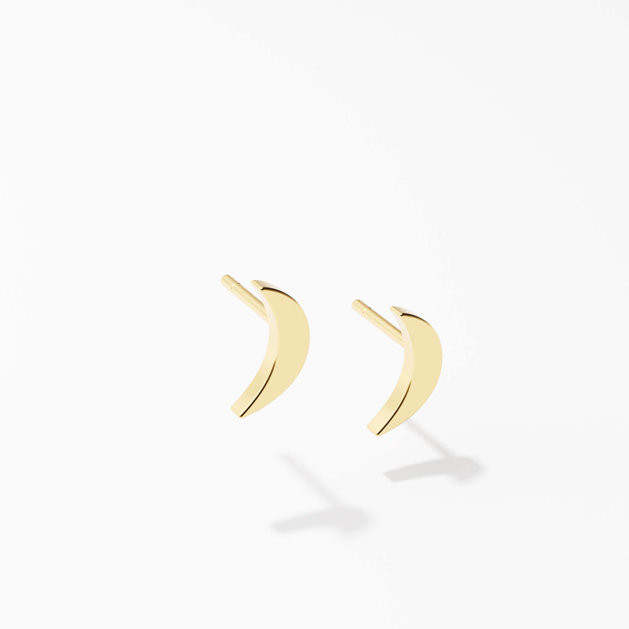 Crescent Moon Studs