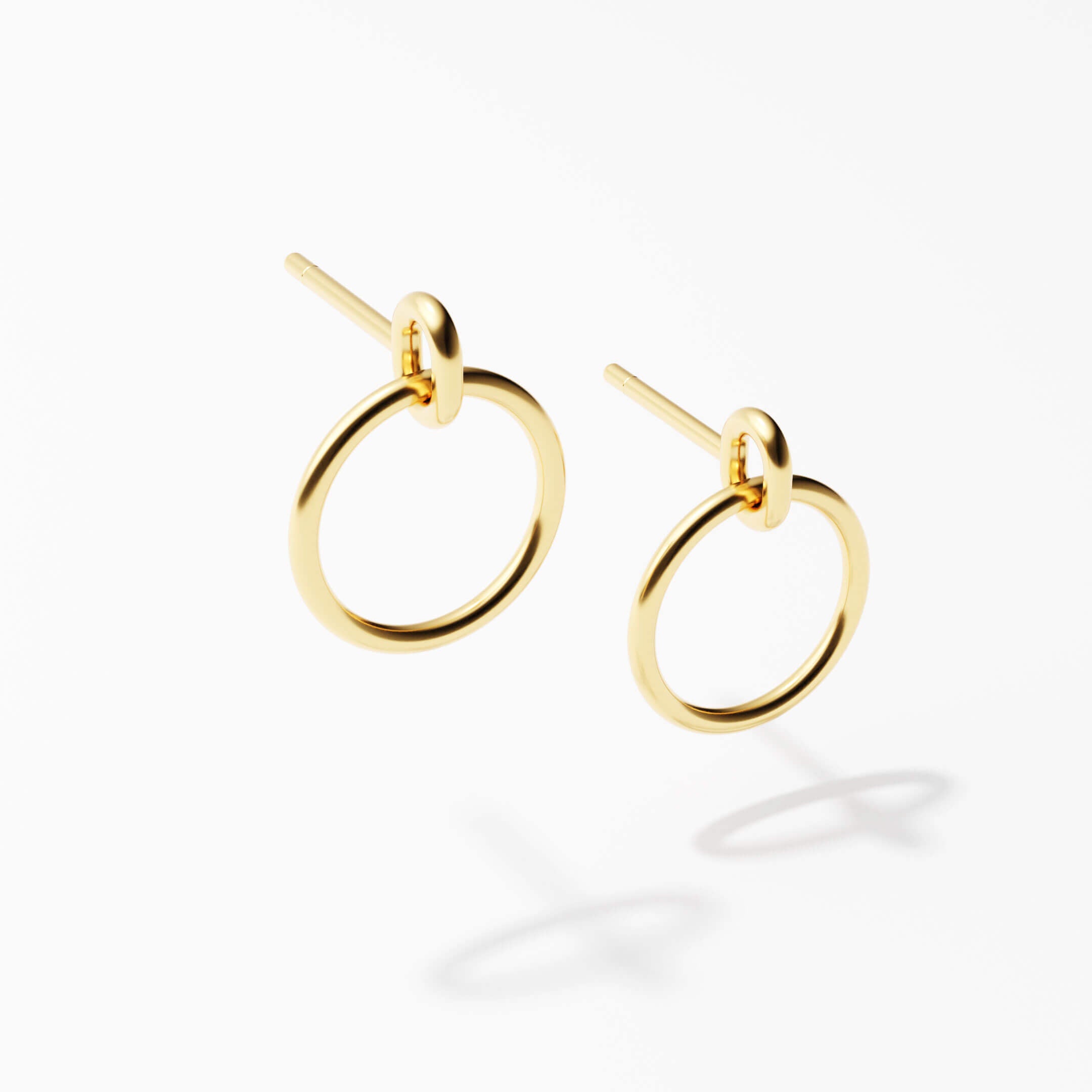 Circle Dangle Studs