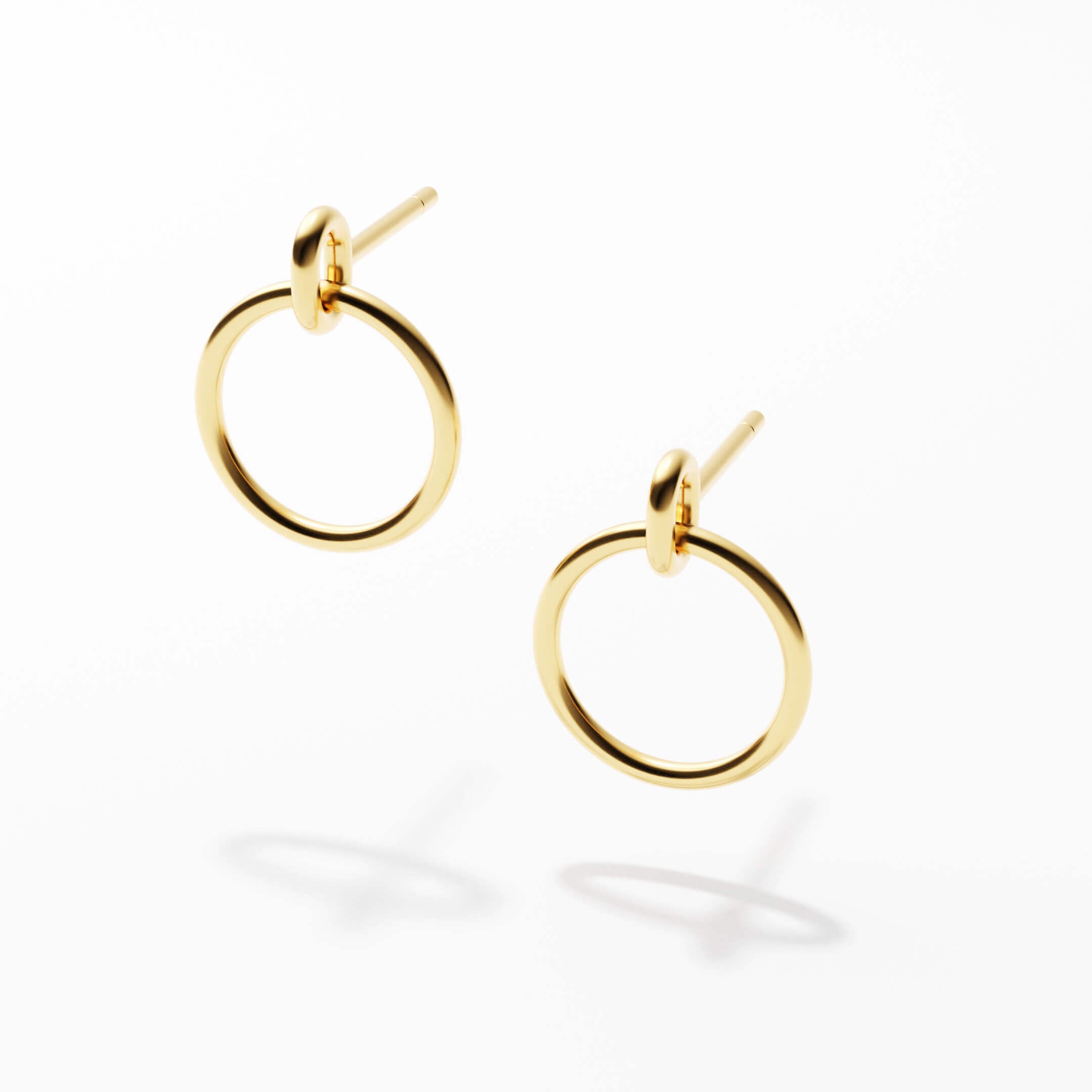 Circle Dangle Studs