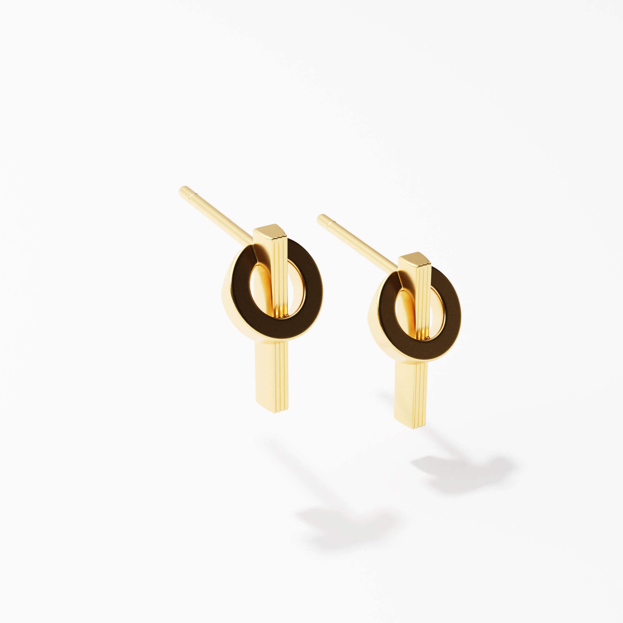 Negative Space Circle Studs