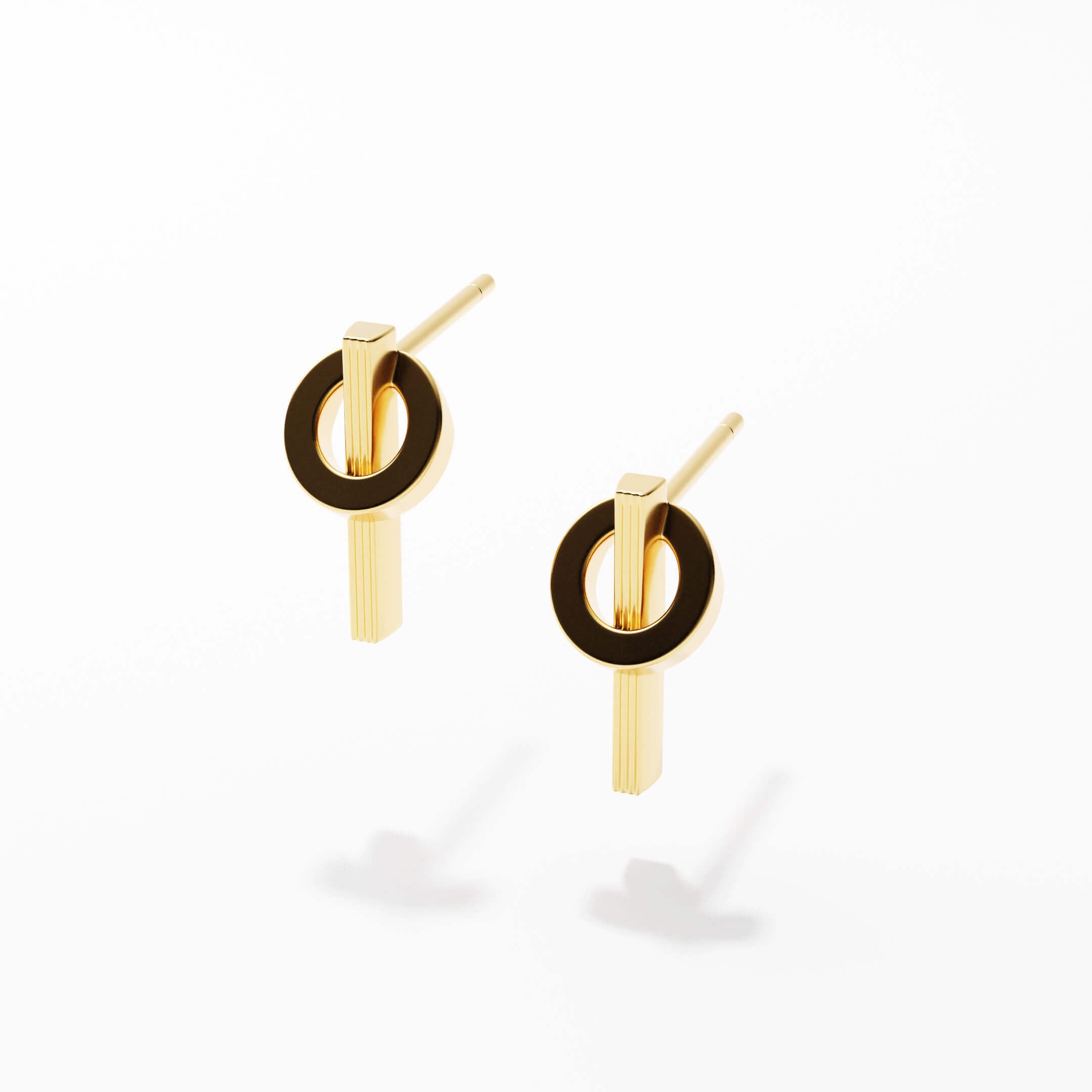 Negative Space Circle Studs